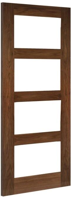 Deanta Doors Internal Coventry Walnut Pre-Finished Clear Glazed Fire Door