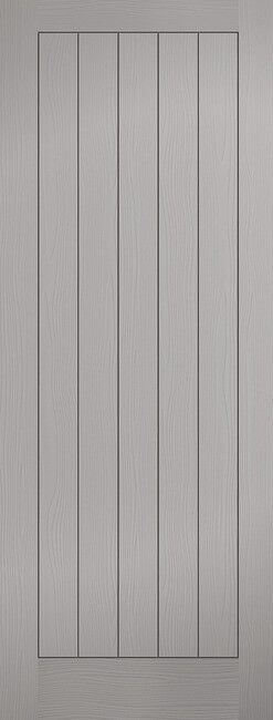 LPD Internal Textured Vertical 5 Panel Grey Moulded Door