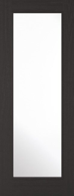 LPD Internal Pre Finished Charcoal Black Diez Door with Clear Glass