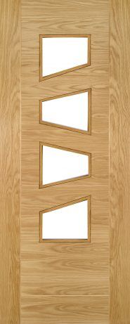 Deanta Seville Prefinished Oak Glazed (4 Light Slanted) Internal Door