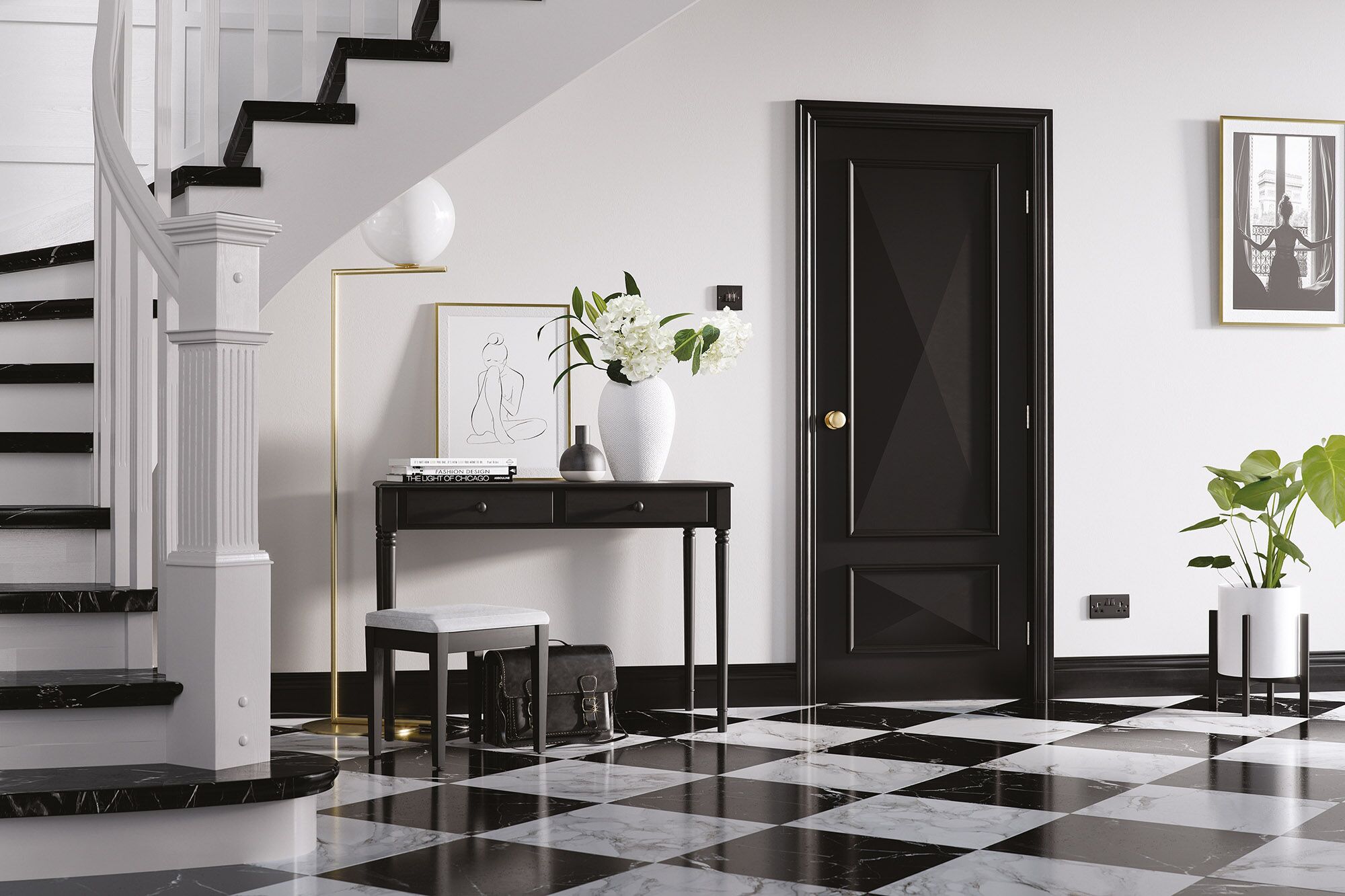 LPD Black Knightsbridge Solid Internal Door - Image 2
