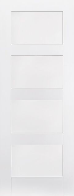 LPD Internal Shaker 4 Panel White Primed Fire Door