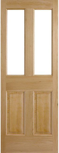 LPD External Oak Malton Unglazed 2L Door