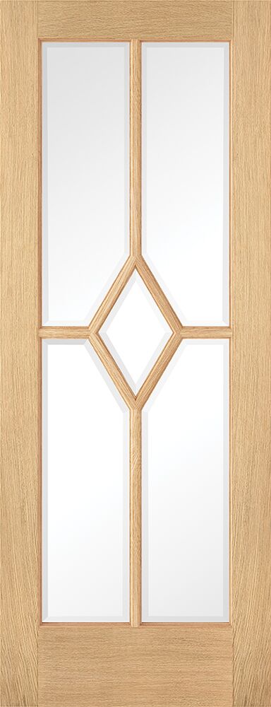 LPD Pre-Finished Oak Reims with Clear Glass Internal Door