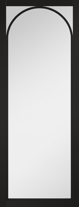 LPD Internal Pre-finished Black Melrose Clear Glazed Door