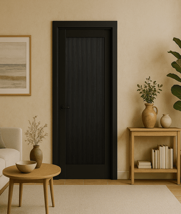 Mendes Pre-Finished Black Ravenna Internal Fire Door - Image 2