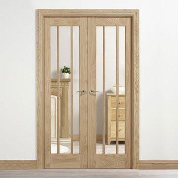 LPD Internal Oak Lincoln Glazed Room Divider