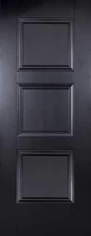 LPD Internal Black Amsterdam 3 Panel Primed Fire Door