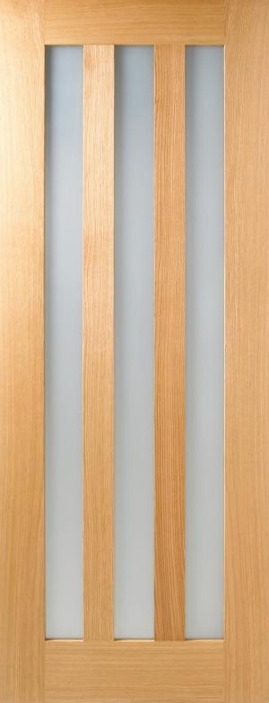 LPD Internal Oak Utah 3 Light with Frosted Glass Door