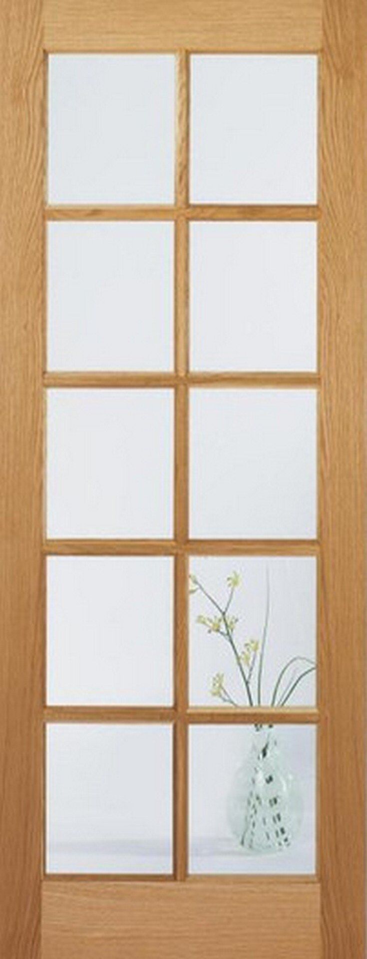 LPD Internal Oak SA 10 Light with Clear Glass Door