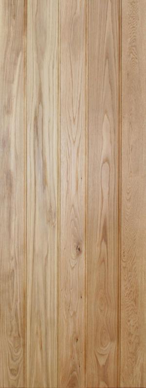 LPD Internal Butt'N'Bead Solid Rustic Oak Ledged Door