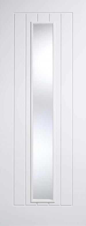 LPD Internal Mexicano Glazed White Primed Door