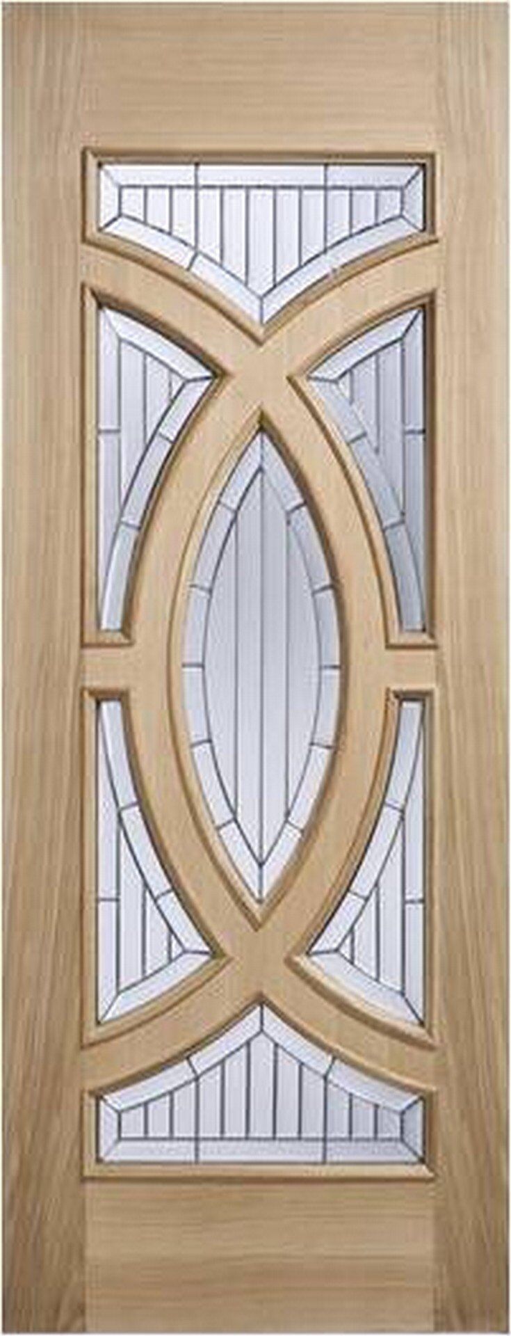 LPD External Majestic Oak IG Zinc Glazed Entrance Door