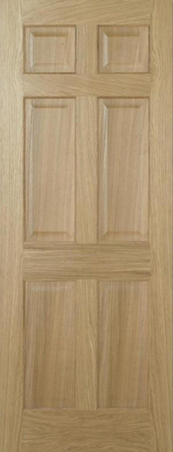 LPD Internal Oak Regency 6 Panel Pre-Finished Non-Raised Mouldings Door
