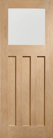 XL Joinery Internal Oak DX with Obscure Glass Door