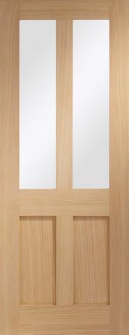 XL Joinery Internal Oak Malton Shaker with Clear Glass Door