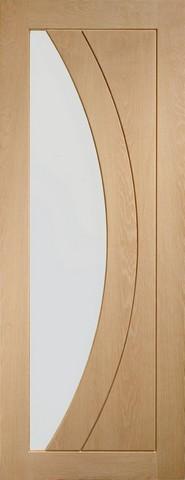 XL Joinery Internal Oak Pre-Finished Salerno with Clear Glass Door