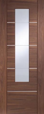 XL Joinery Internal Glazed Walnut Pre-Finished Portici Door