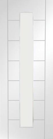 XL Joinery Internal Solid White Primed Palermo 1 Light with Clear Glass Door
