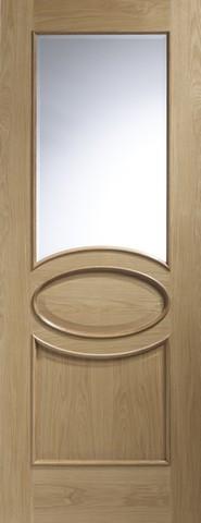 XL Joinery Internal Oak Calabria Clear Glass Door