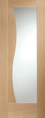 XL Joinery Internal Oak Emilia Clear Glass Door