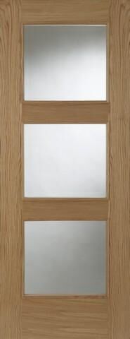 Mendes Internal Pre-Finished Oak Madrid 3 Light Fire Door