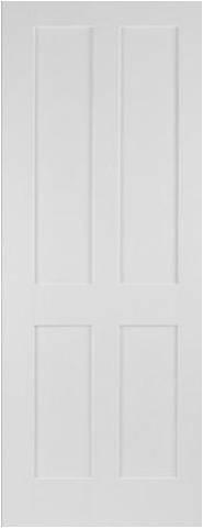 Mendes Internal White Primed Shaker 4 Panel Door