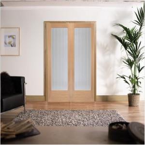 XL Joinery Internal Oak Suffolk Clear Glass Door Pair