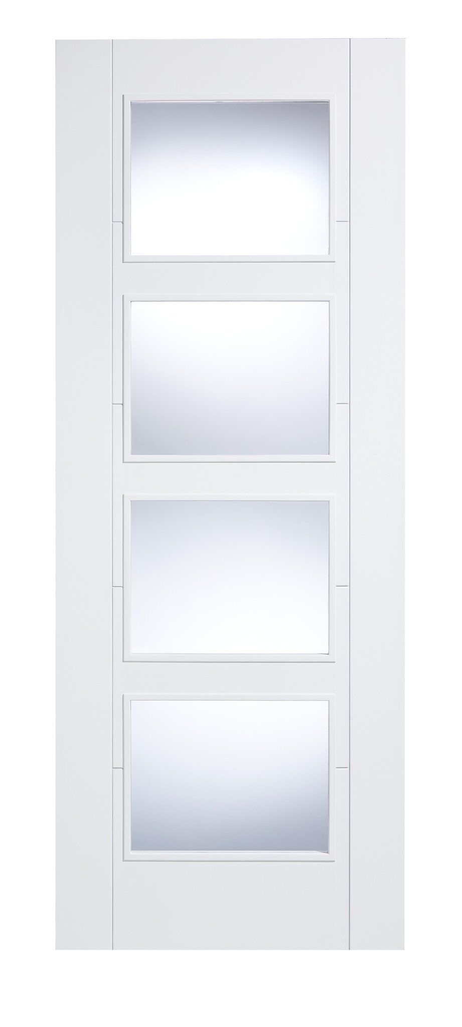 LPD Internal Vancouver White 4 Light Clear Glass Door