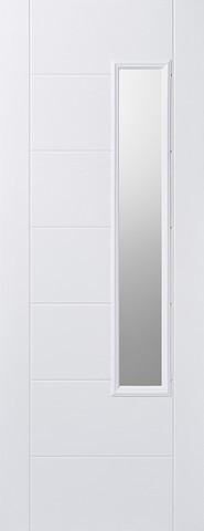 LPD External GRP White Newbury Glazed Door