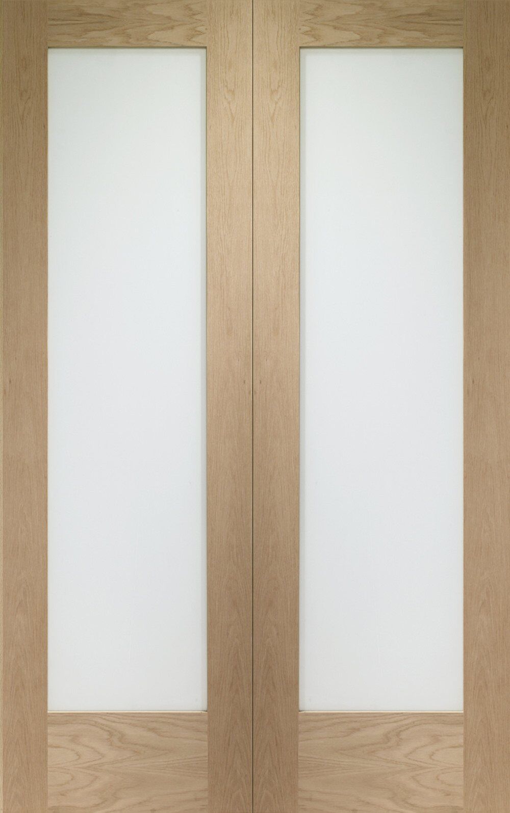 XL Joinery Internal Oak Pattern 10 with Obscure Glass Door Pair