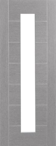XL Joinery Internal Pre-Finished Light Grey Palermo with Clear Glass Door