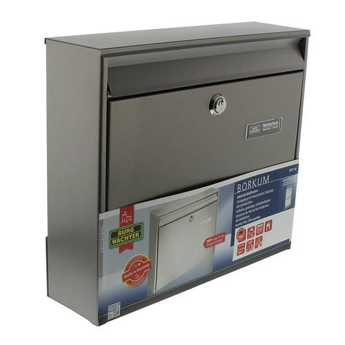 Burg-Wachter Borkum 3877 Ni pre-drilled Post Box in Stainless Steel Burg-Wachter Borkum 3877 Ni pre-drilled Post Box in Stainless Steel