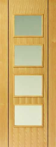 JB Kind Internal Oak Blenheim Pre-Finished Glazed Door