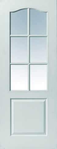 JB Kind Internal White Classique Grained 6 Light Door