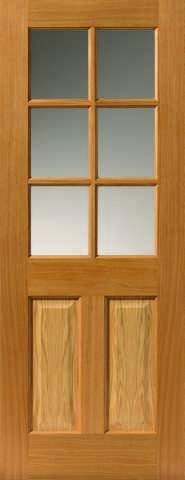 JB Kind Internal Oak Dean Pre-Finished Glazed Door