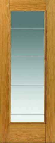 JB Kind Internal Oak Medina Pre-Finished Glazed Door