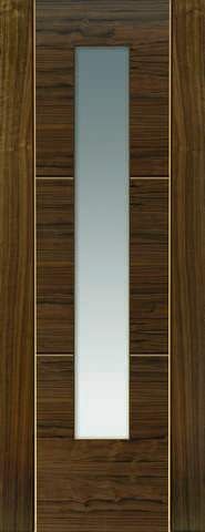 JB Kind Internal Walnut Mistral Pre-Finished Glazed Door