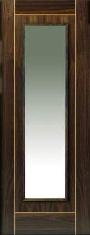 JB Kind Internal Walnut Valcor Pre-Finished Glazed Door