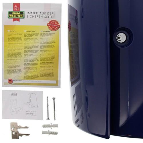 Burg-Wachter Piano 886 MB Post Box in Marine Blue Burg-Wachter Piano 886 MB Post Box in Marine Blue