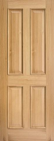 LPD Internal Oak Regency 4 Panel Raised Mouldings Fire Door