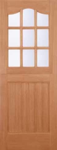 LPD External M&T Hardwood Stable 9 Light Clear Glazed Door