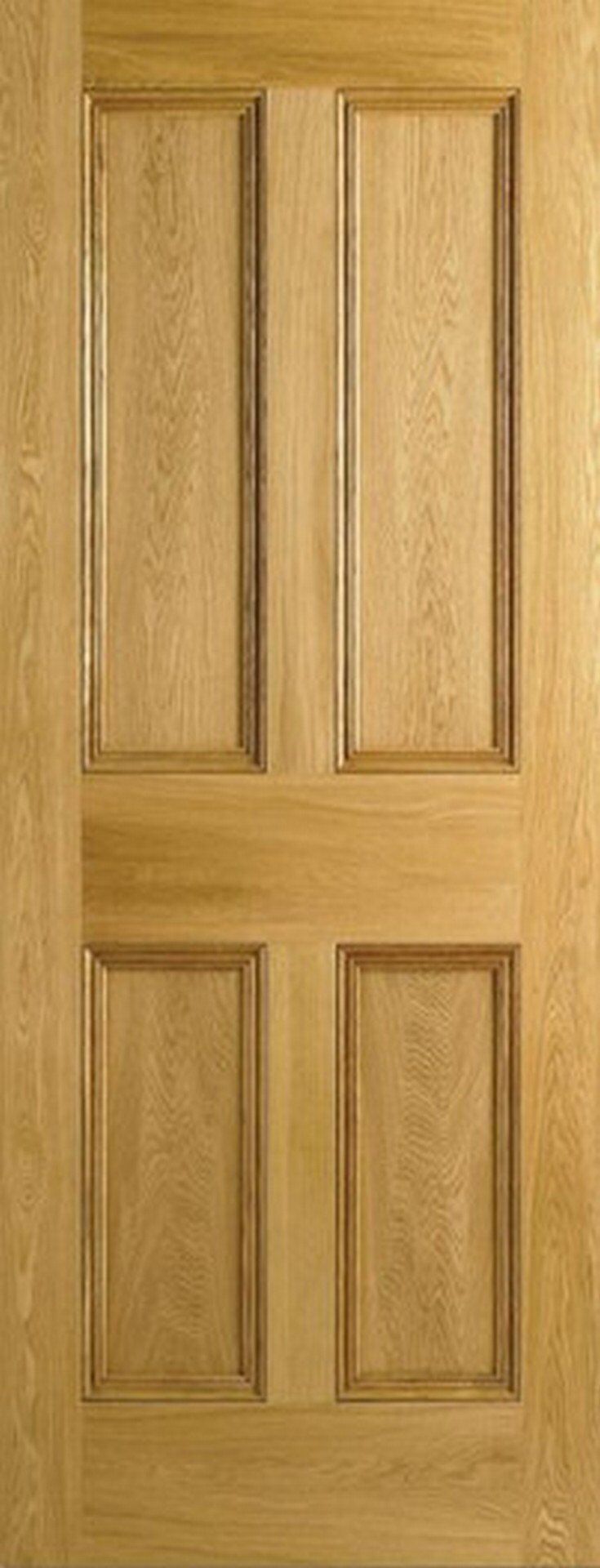LPD Internal Oak 4 Panel Flat Panel Fire Door
