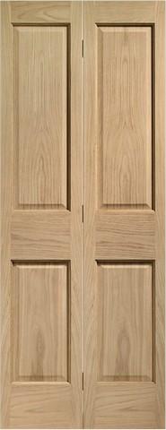 XL Joinery Internal Oak Victorian 4 Panel Bi-Fold Door