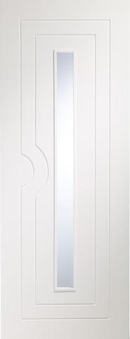 XL Joinery Internal Pre-Finished White Primed Potenza Clear Glass Door