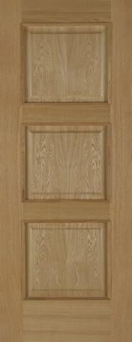 Mendes Internal Pre-Finished Oak Madrid 3 Panel Fire Door