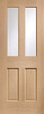 XL Joinery Internal Oak Malton with Clear Glass Fire Door