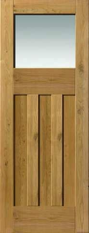 JB Kind Internal Oak 1930 Shaker Pre-Finished Obscure Glazed Door