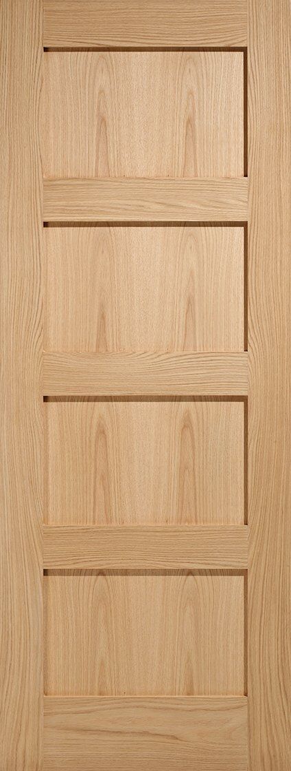 LPD Internal Prefinished Oak Contemporary 4 Panel Door