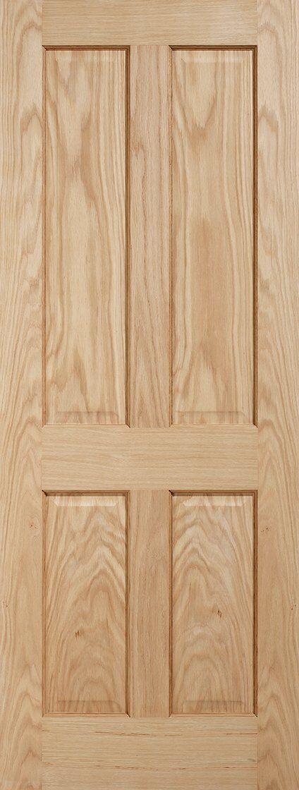 LPD Internal Oak Regency 4 Panel Non-Raised Mouldings Fire Door
